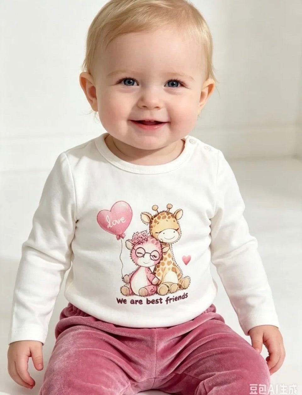 Baby meisjes set giraf