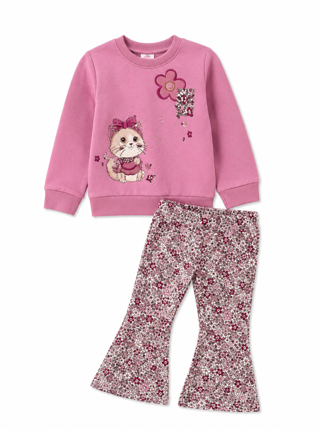 Meisjes set cat roze
