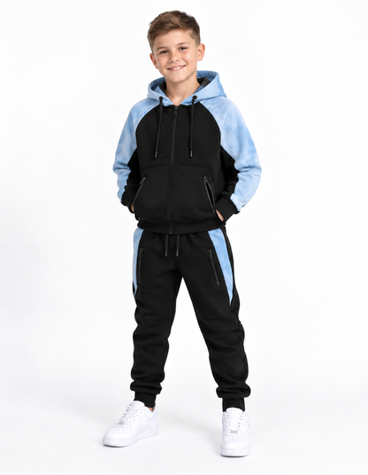 jongens Jogging Pak Blauw-Zwart BL830-7