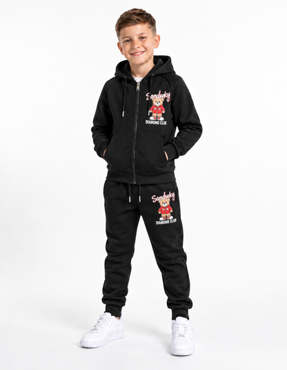 Joggingpak Jongens Bear – Rood met Vest HB-25