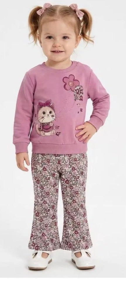 Meisjes set cat roze