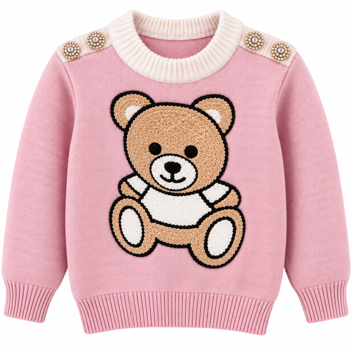 Meisjes trui beer – roze