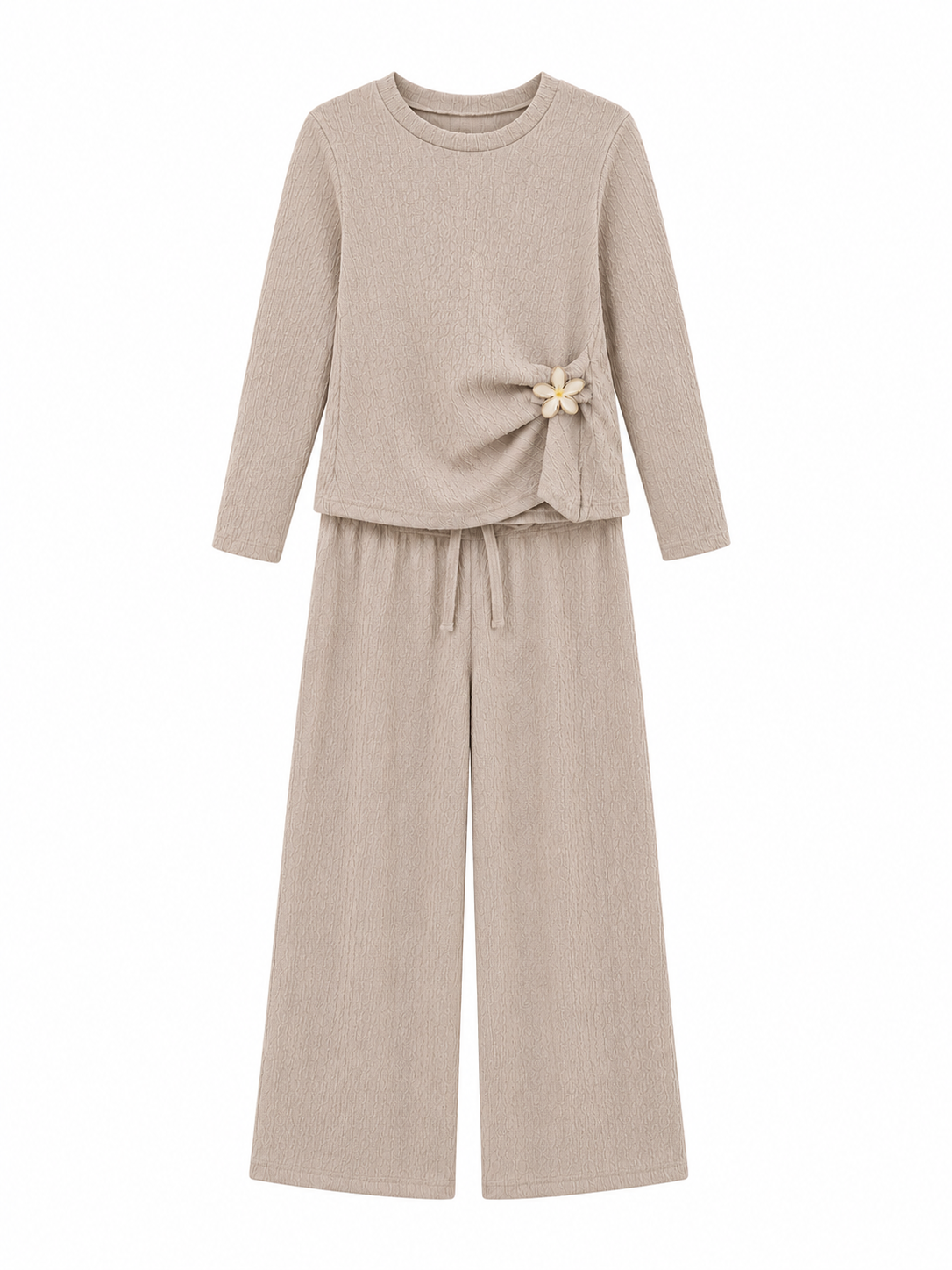 Meisjes set beige