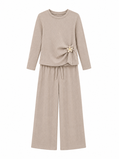 Meisjes set beige