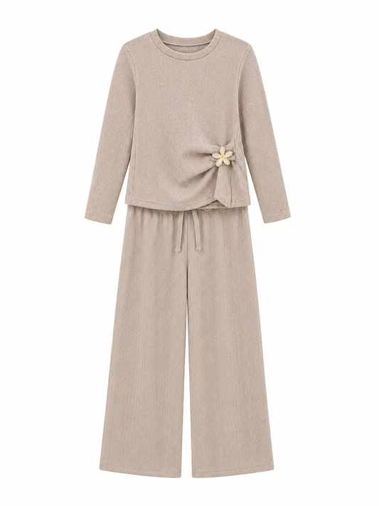 Meisjes set beige