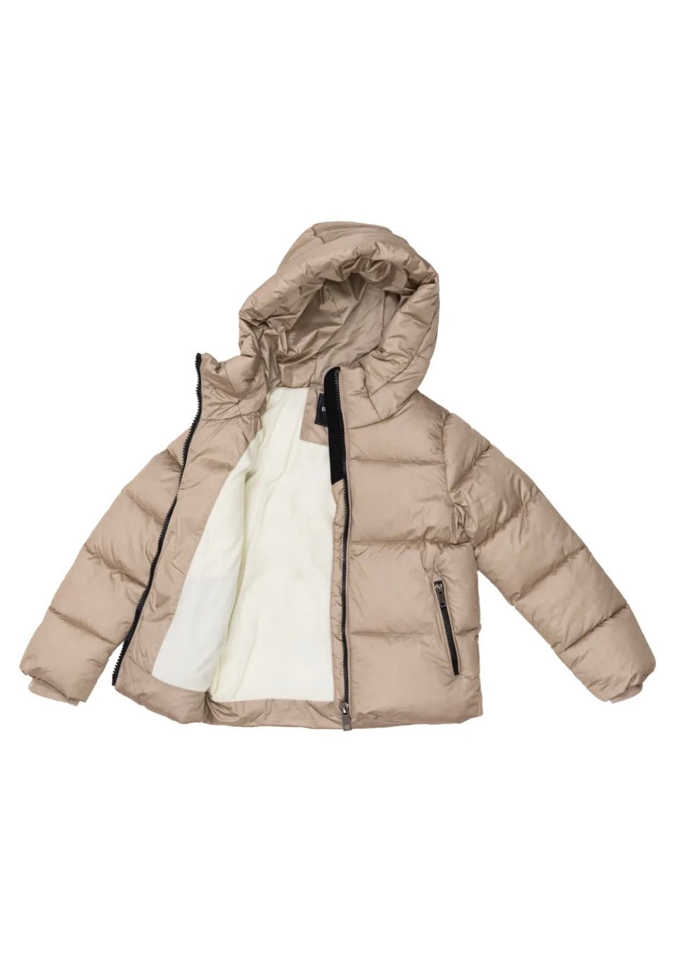 Meisjes winterjas taupe