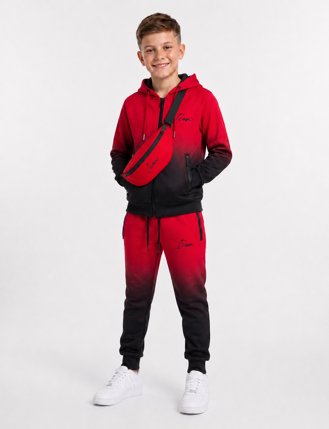 Icon trainingspak rood/zwart