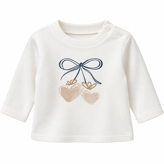 Meisjes trui beige met hart