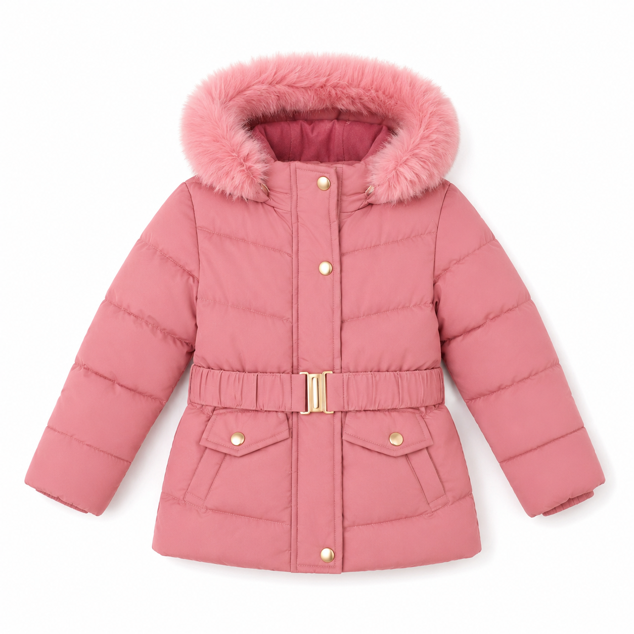 Meisjes winterjas roze