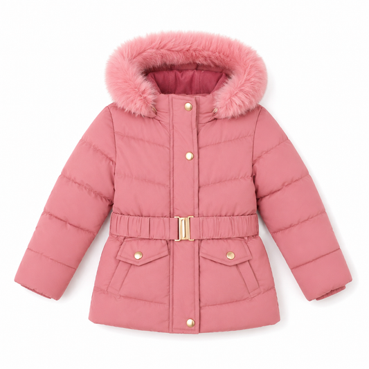 Meisjes winterjas roze