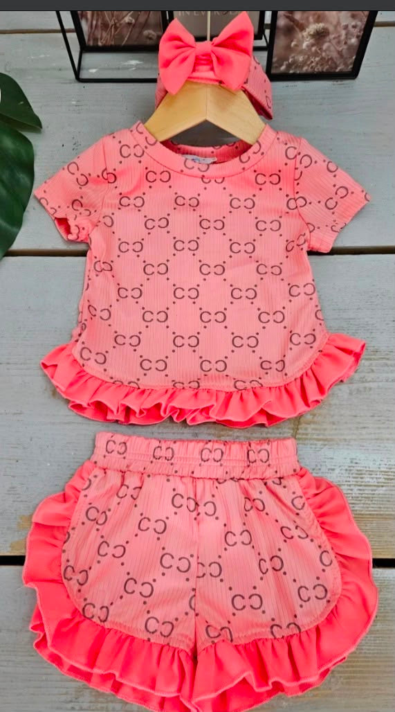 baby setje met roesjes
