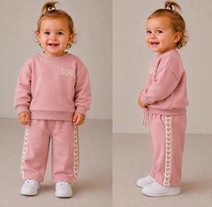 soho setje oudroze baby/peuter