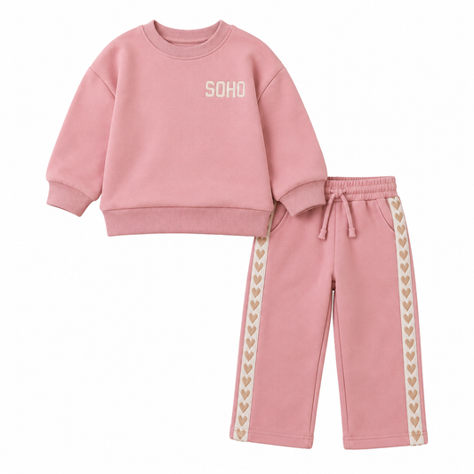 soho setje oudroze baby/peuter
