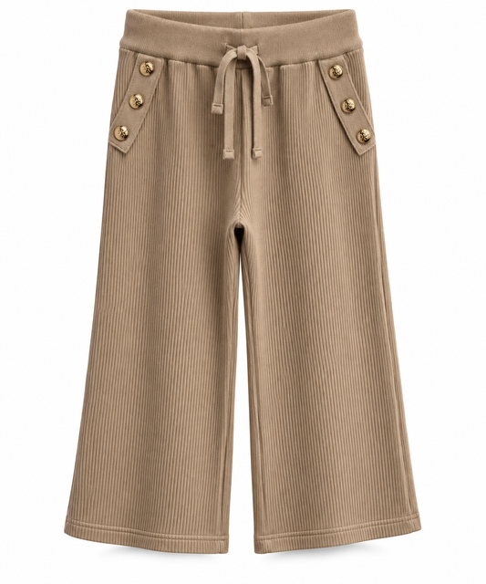 meisjes broek taupe