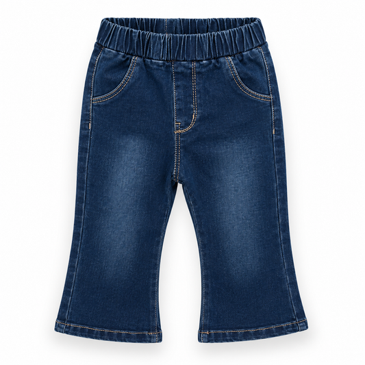 Baby meisjes flared jeans blauw
