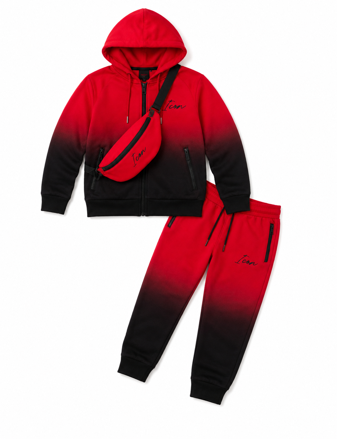 Icon trainingspak rood/zwart